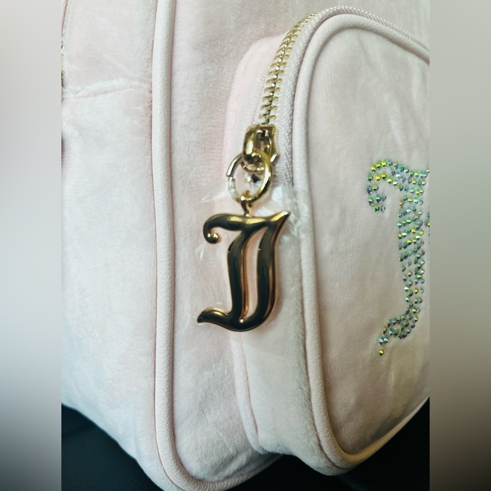Juicy Couture Obsession Bling Backpack Powder Blush Rhinestone Logo NWT - Picture 5 of 6